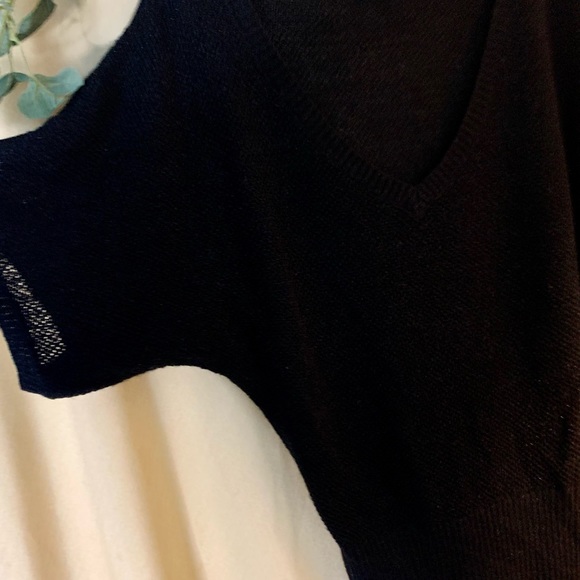 Black lightweight sweater with sparkle. Express. M - Picture 9 of 10